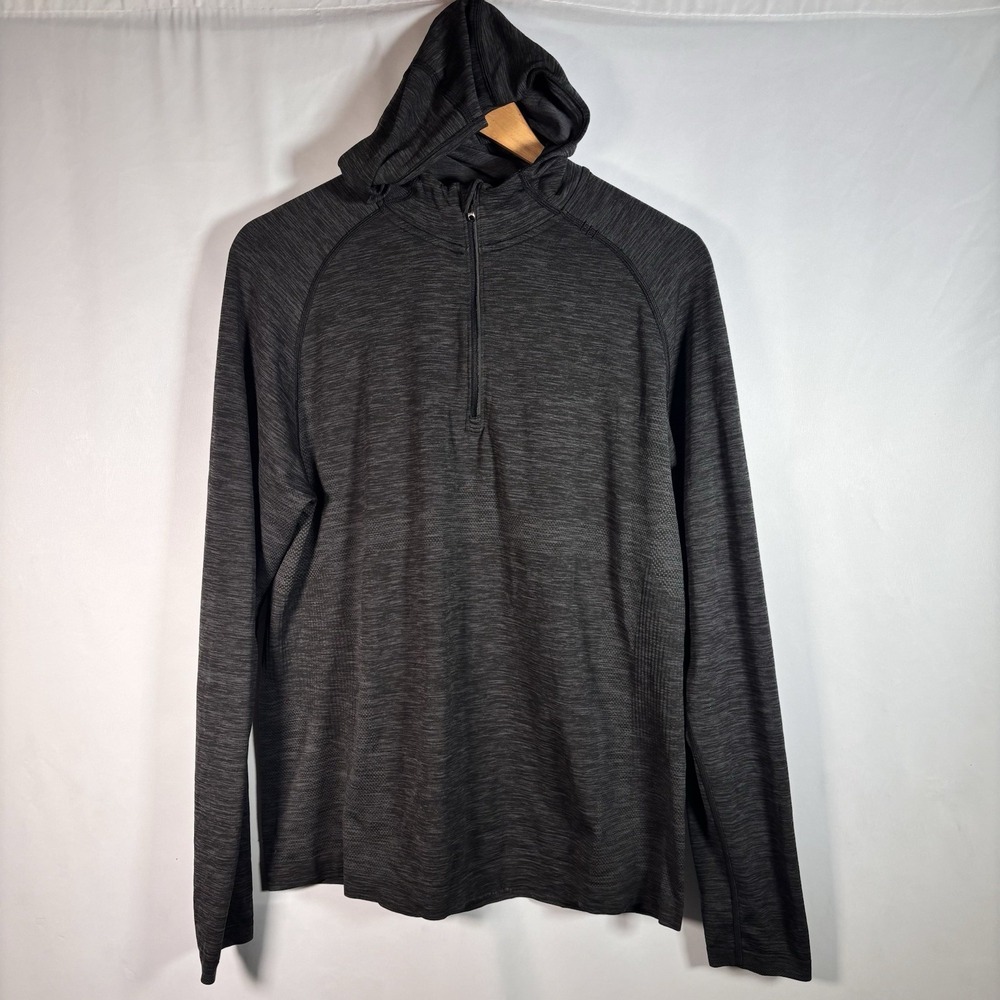 Lululemon Mens 1/4 Zip Hoodie Metal Vent Tech Lightweight Performance Athleisure